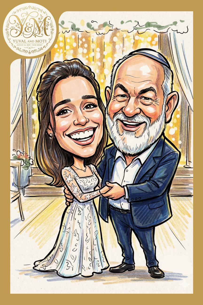 Wedding caricature — couple